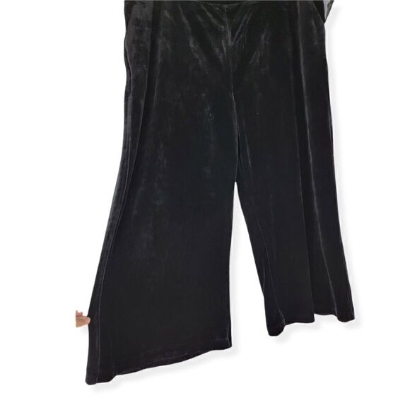 Simply Styled Black Velvet cropped pull-up pants XL - Picture 3 of 3